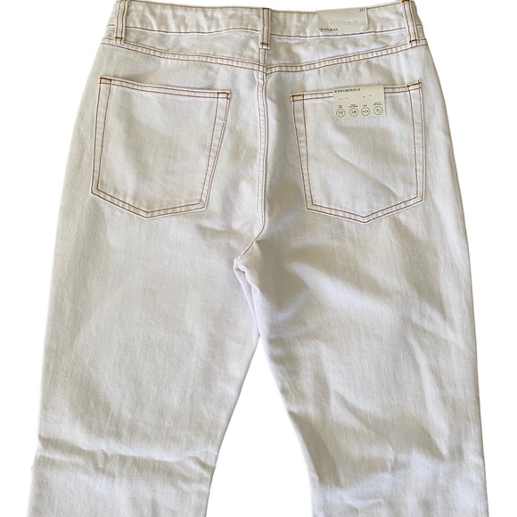NWT WEWOREWHAT White Icon Jean Stretch Twill Denim, size 30 - high waisted - Picture 6 of 12